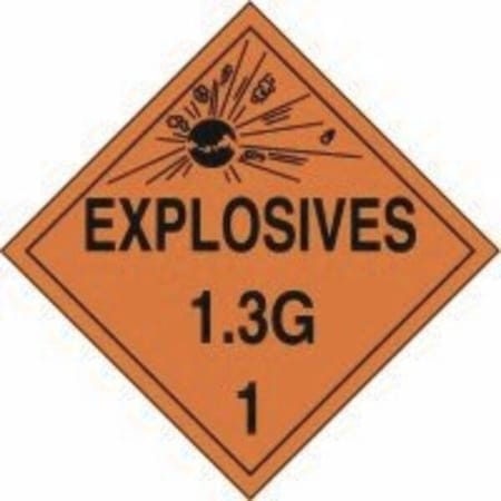 Accuform DOT PLACARD HAZARD CLASS 1  MPL122RM100 MPL122RM100